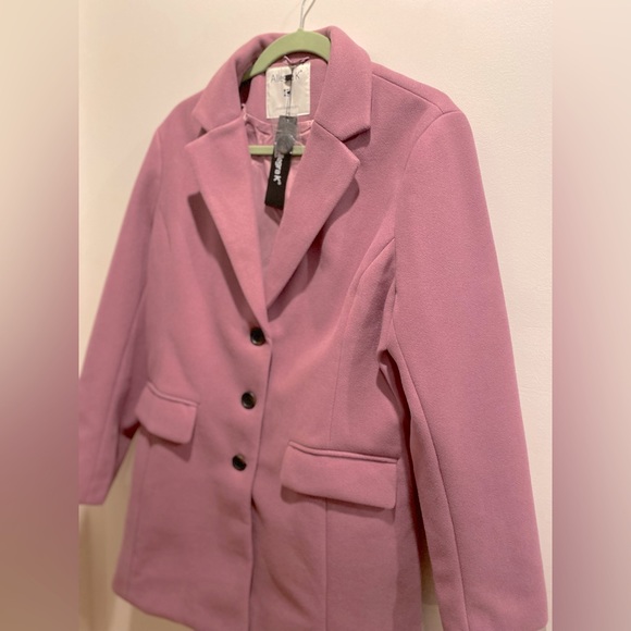 Allegra K, Size XL, Pink, Notched Lapel Single Breasted Coat - NWT - Picture 6 of 15